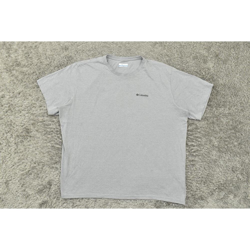 Columbia Men's XXL Gray Cotton T-Shirt Crew Neck Short Sleeve Solid - Picture 2 of 10
